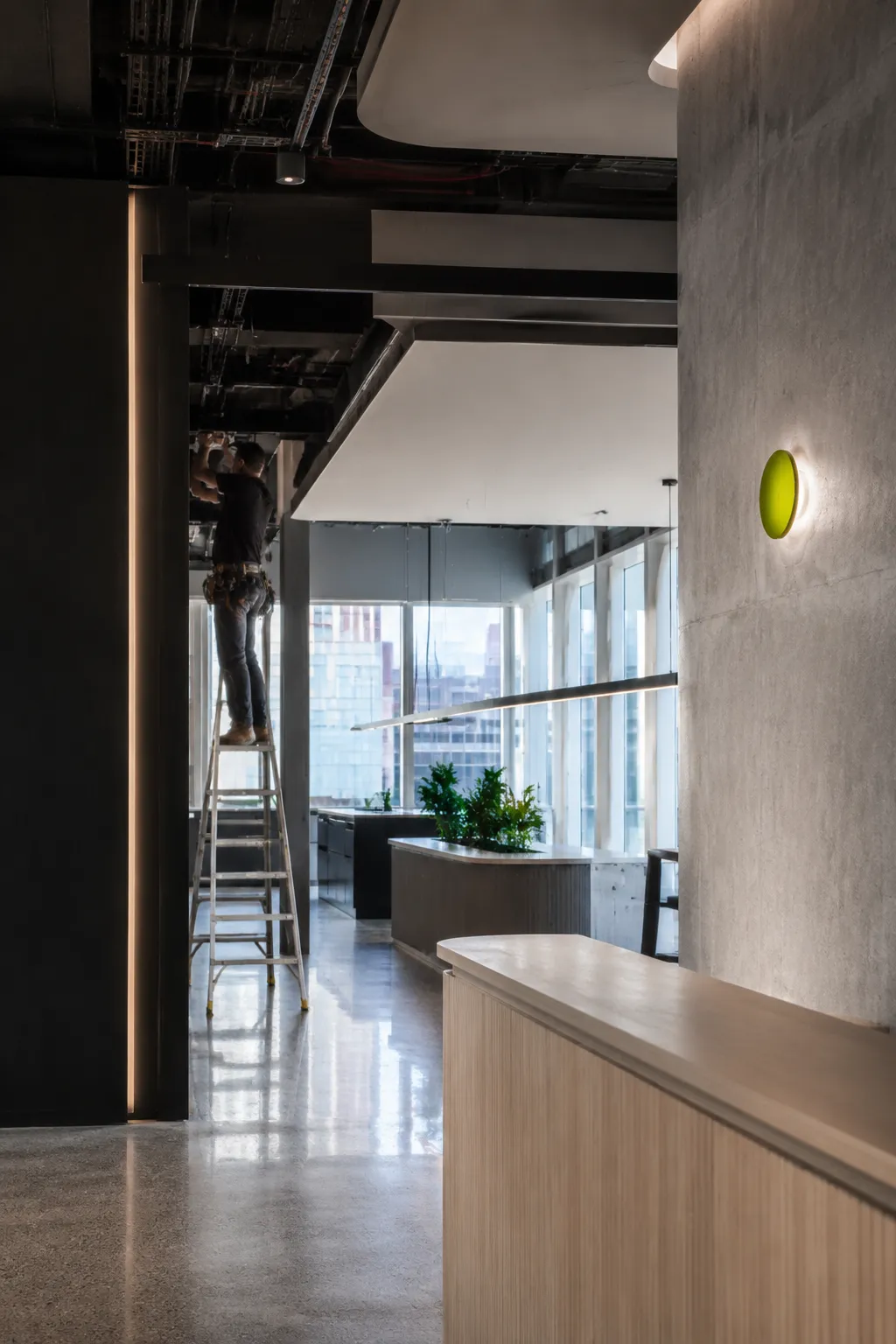 Commercial — electrical fit-out in a modern Melbourne workspace
