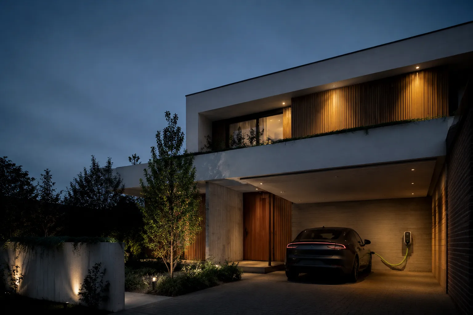 Final — evening modern Melbourne home with EV charging